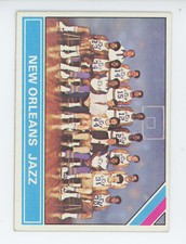 1975-76 TOPPS BASKETBALL #214 NEW ORLEANS JAZZ TEAM CHECKLIST PETE MARAVICH