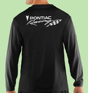 Camiseta Manga Larga, Auto, Deportes de Motor, Pontiac Racing, 100% Algodón, Delantera/Trasera - Imagen 1 de 3