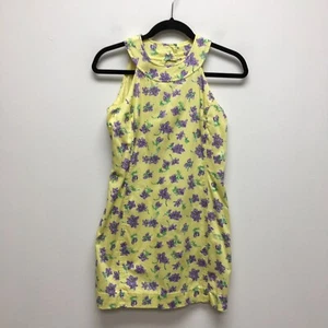 VTG Lilly Pulitzer Women Yellow Floral Sleeveless Halter Sheath Dress Vintage 4P - Picture 1 of 7