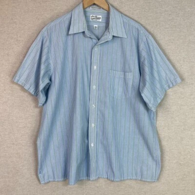 Vtg Sears Roebuck Mens Stripe Button Up Shirt Size 17.5 Tall Single Needle Retro - Image 1 of 4