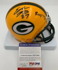 EDDIE LACY signed/autographed PACKERS Riddell VSR4 Mini Helm mit ROY '13 - PSA - Bild 1 von 9