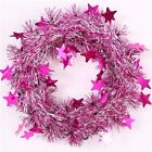 Christmas Star Tinsel Wreath Door Decoration 24 & 37 Cm Approx 17 Mix Design