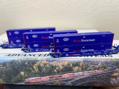 PACER GUNDERSON MAXI-IV DOUBLE STACK CARS - N Scale -"KATO" NEW RTR OOP RARE - Image 1 of 4