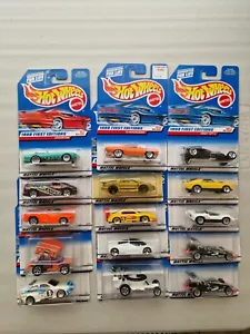 Hot Wheels Lot of 15 1998 First Editions Jaguar / Roadrunner / Sweet 16 II E34 - Picture 1 of 1