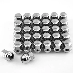 32 Ram 2500 3500 Factory OEM Polished Stainless 14x1.5 Wheel Lug Nuts Lugs B6 - Picture 1 of 4