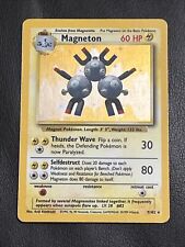 1999 Pokemon Card TCG 9/102 Magneton Base Set Unlimited Holo DMG 
