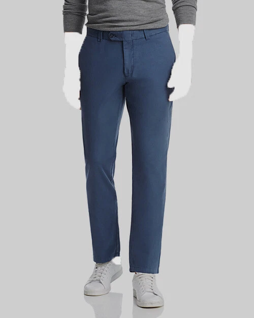 $150 Pantalones de Trabajo Chino Caqui Calce Clásico Azul 34W 34L Bloomingdale's Para Hombre Foto 1 de 1