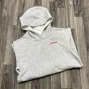 ADIDAS Pullover Long Sleeve Gray Hooded Sweatshirt Hoodie Girl's Size XL - Picture 1 of 8