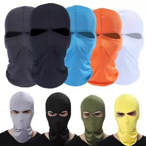Máscara facial completa de 2 agujeros máscara de esquí gorra de invierno pasamontañas gorro al aire libre sombrero táctico - Imagen 1 de 25