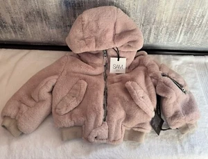 SAM Little Girl's & Girl's Jenny Faux Fur Bomber Jacket-Little Kid 2y New 🌹 - Picture 1 of 11