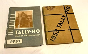 2 TALLY-HO FLORIDA STATE UNIVERSITY YEAR BOOKS(1951 AND 53) - Picture 1 of 9