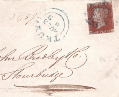 GB BLUE MALTESE CROSS *Truro* MX Penny Red Cover ST.DAY Cornwall Cat £1,700 X199 - Image 1 of 4