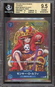 One Piece CCG Monkey.D.Luffy Asia Special Prize Japanese Promo P-043 BGS 9.5