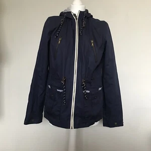 Papaya Jacket Blue Size 10 Hood Front Pockets - Picture 1 of 11