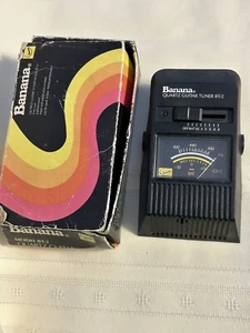 Vintage 1982 Banana Model BT-2 Quartz Guitar Tuner w/ Original Box Lighted Meter - Bild 1 von 10