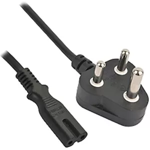 Power Mains SOUTH AFRICAN Plug SA Fused IEC C7 Figura di 8 Femmina Cavo Piombo 2m - Foto 1 di 1