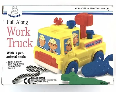 ConniToy Pull Along Work Truck With 3 Pcs Animal Tools, 18 Months +, NEW In BOX • 34.99$