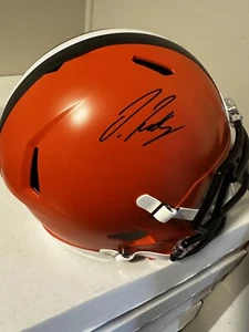 💥Jerry Jeudy Autografiado Cleveland Browns Tamaño Completo Réplica Casco Certificado Beckett - Imagen 1 de 5