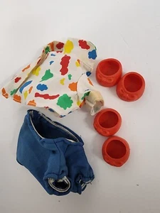 MLP Vintage Artist Pretty as a Picture Clothes Set Red Shoes Blue Pants Wear - Picture 1 of 12