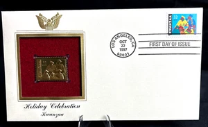 Holiday Celebration-Kwanzaa--1st day of issue- Golden Stamp Hinged Mint - Picture 1 of 5