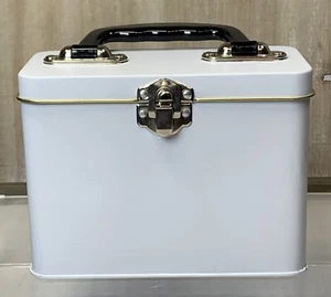 Brand New White Provo Craft DIY Rectangular Lunch Box Tin - with Handle - Picture 1 of 4
