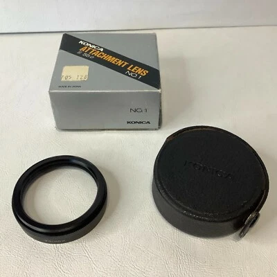 Konica Camera Attachment Lens AR 55 No. 1 w/Box & Case - Image 1 of 4