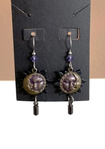 Silver Forest Surgical Steel Gold/Copper Moon and Sun Earrings - Picture 1 of 1