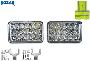 2 PC 6'' Inch LED Square Work Light Bar Spot Lamps w/ Bracket - Picture 1 of 8