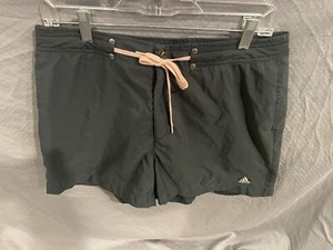 Adidas Girls Athletic Shorts 12, Zip and Button  front, Pink logo and Drawstring - Picture 1 of 6