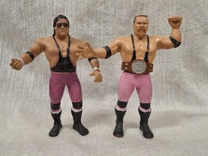 1987 WWF LJN Wrestling Superstars Hart Foundation Brett Hart & Jim Neidhart Belt - Picture 1 of 7
