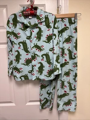 Pijama polar Gymboree Navidad dinosaurios M 10-12 Foto 1 de 4