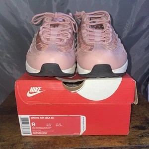 WMNS 2010 NIKE AIR MAX 95 RUST PINK SZ 9 307960 606 RUNNING SNEAKERS - Picture 1 of 8