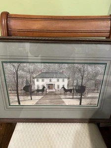P Buckley Moss "Calling At The Governor’s Mansion" Framed Litho Print 338/1000. - Picture 1 of 5