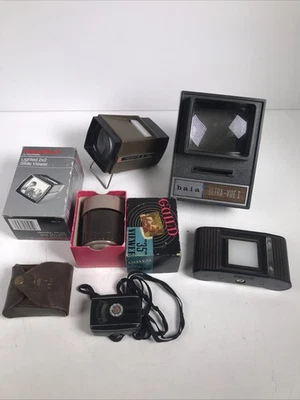 Lot Of 35mm Camera Pana-Vue 2 Lighted 2x2 Slide View Master Zadux Guild Baia I - Image 1 of 4