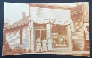 ALTES FOTOGRAFISCHES BILD WINGRET'S RESTAURANT, BAGLEY, IOWA POSTKARTE GRÖSSE P24 - Bild 1 von 2