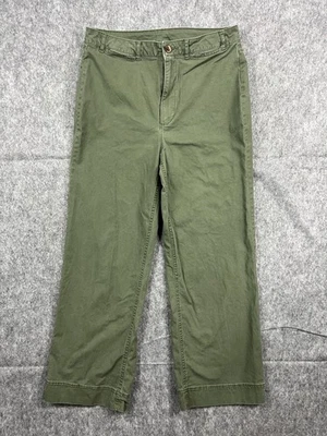Pantalones chinos Old Navy para mujer verde salvia tiro alto pierna ancha talla 12 altos Foto 1 de 4