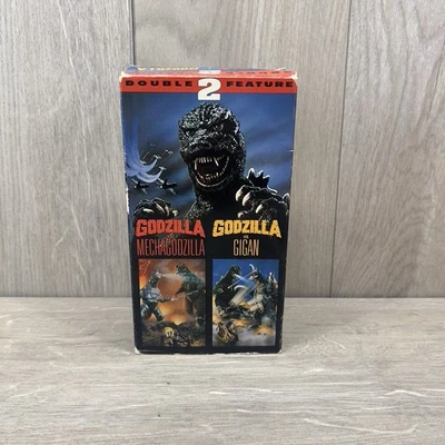 Godzilla VHS Cassette Tape Double Feature Vs. Mechagodzilla Gigan R&G Video VTG - Image 1 of 4