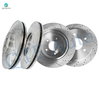 Juego 4 rotores de freno perforados delanteros 320 mm-traseros 291,45 mm para Nissan Máxima 2004-2008 Foto 1 de 4