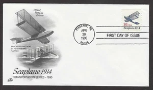 #2468 $1 Seaplane 1914 - ArtCraft FDC coil - Picture 1 of 2
