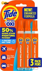 Tide To Go Instant Stain Remover Pen Portable Laundry Stain Solution 3 Count - Picture 1 of 13