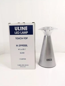 Uline Wireless Desk Touch-Top H-3990SIL 12 LED Lamp Light Lantern Camping Silver - Picture 1 of 9