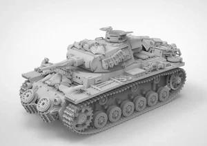 Kit modelo Panzer III H DAK alemán impreso en 3D 1/72 sin pintar - Imagen 1 de 5