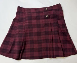 H&M Burgunderrot Karo Rock Mädchen Größe 10. 1159 - Bild 1 von 5