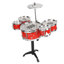 Toddler Jazz Drum Kit Clear Sound 5 Drums 1 Cymbal Hand Eye Coordination Kids