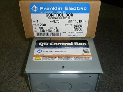 Bomba de agua sumergible Franklin QD caja de control 1 HP 230V 1PH # 2801084915  Foto 1 de 2