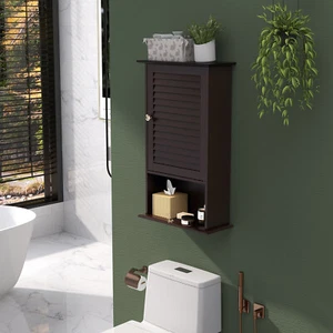 Bathroom Wall Mount Storage Cabinet Single Door w/Height Adjustable Shelf - Picture 1 of 5