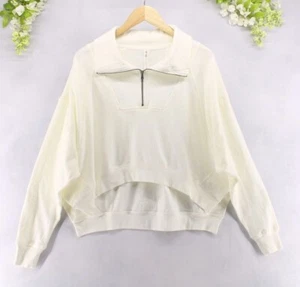 Daily Practice by Anthropologie Women's Half-Zip Pullover Vanilla Sz S NWT - Picture 1 of 8