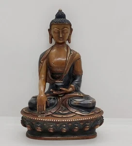 Shakyamuni Buddha Statua Altezza 20 CM, Rame Buddha Fatto a Mano Statua, CB - Picture 1 of 6