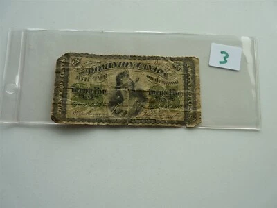 RARE CANADA BANKNOTE  1870 25 CENT PAPER SHIN PLASTER   NO RARE IN ANY CONDITION - Image 1 of 4