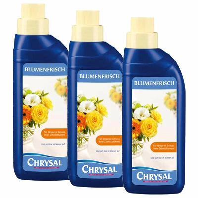Chrysal Blumenfrisch 3x 500 ml flüssige Schnittblumennahrung lange Haltbarkeit